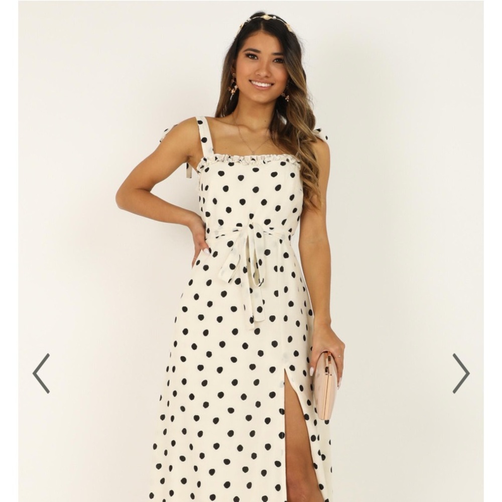 Polka dot maxi dress